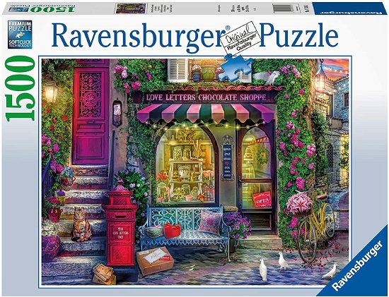 Ravensburger Puzzle  Love letters Chocolate Shop 1500pc Puzzles · Liefdesbrieven En Chocolade (1500 Stukjes) (Pussel)