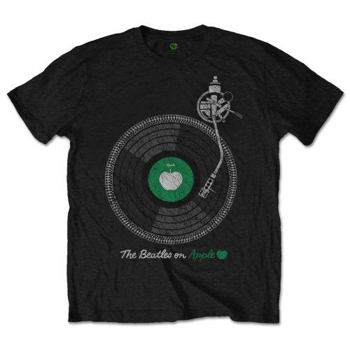 The Beatles Unisex T-Shirt: Apple Turntable - The Beatles - Merchandise - Apple Corps - Apparel - 5055295397361 - 