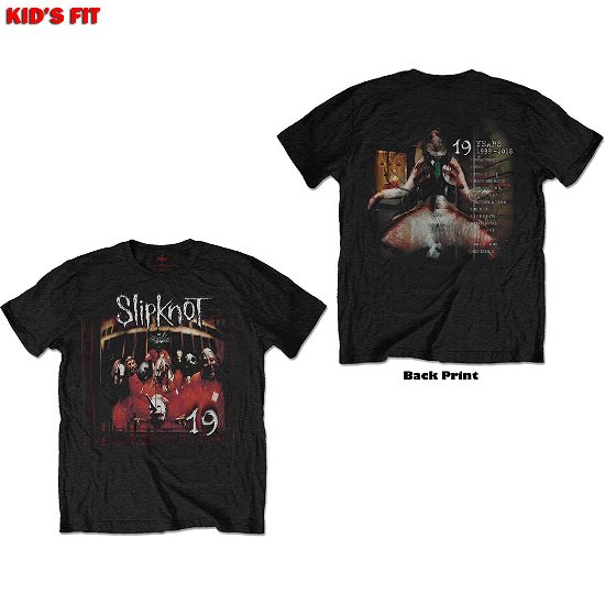 Cover for Slipknot · Slipknot Kids T-Shirt: Debut Album - 19 Years (Back Print) (11-12 Years) (T-shirt) [size 11-12yrs] [Black - Kids edition]