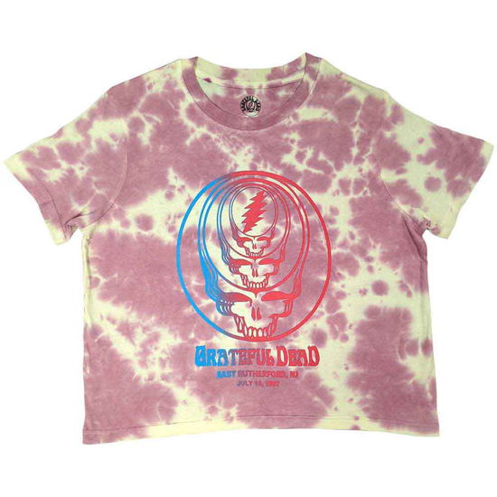 Grateful Dead Ladies Crop Top: Concentric Skulls (Wash Collection) - Grateful Dead - Merchandise -  - 5056561073361 - March 2, 2023