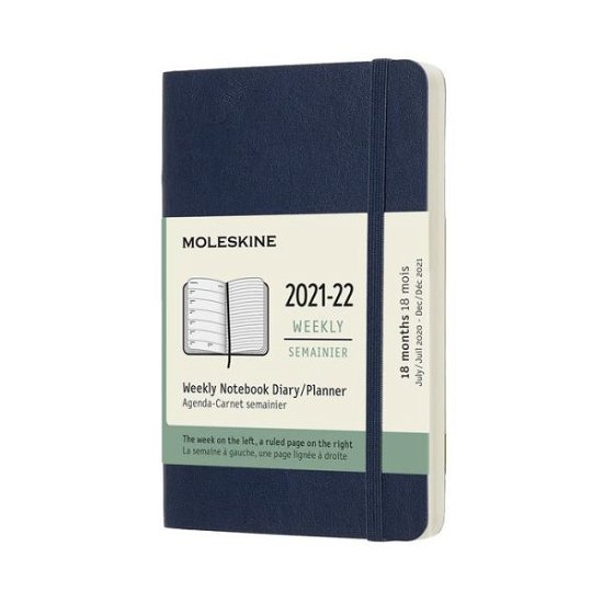 Moleskine 2022 18-Month Weekly Pocket Softcover Notebook: Sapphire Blue - Moleskine - Books - MOLESKINE - 8056420856361 - March 18, 2021