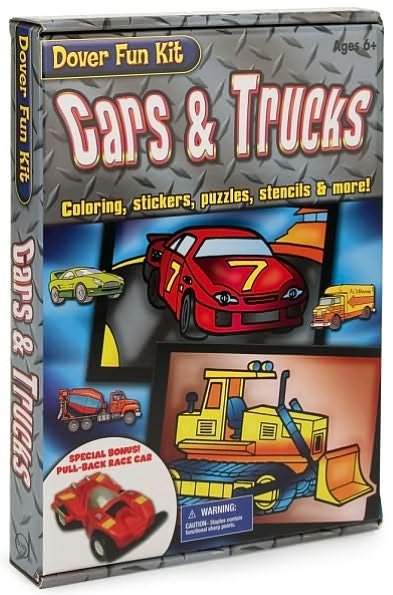 Cover for Dover · Cars &amp; Trucks: Coloring, Stickers, Puzzles, Stencils &amp; More! - Dover Fun Kit (Book pack) (2008)