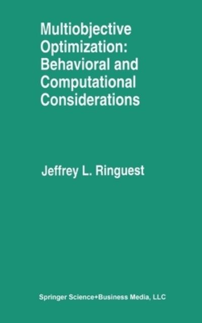 Cover for Jeffrey L. Ringuest · Multiobjective optimization (Book) (1992)