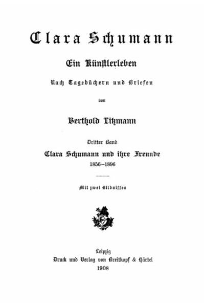 Cover for Berthold Litzmann · Clara Schumann, Ein Kunstlerleben (Paperback Bog) (2016)