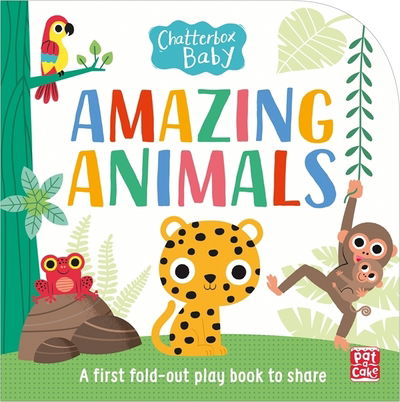 Cover for Pat-a-Cake · Chatterbox Baby: Amazing Animals: Fold-out tummy time book - Chatterbox Baby (Board book) (2019)