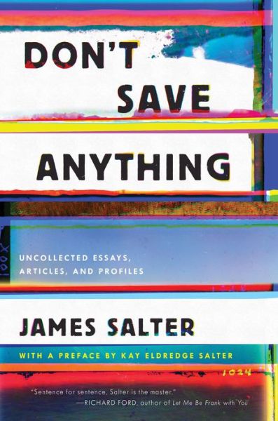 Cover for James Salter · Don't save anything (Book) (2017)