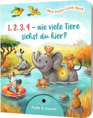 Cover for Fee Krämer · Mein Puste-Licht-Buch: 1,2,3,4 - wie viele Tiere siehst du hier? (Bog) (2023)