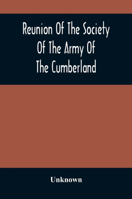 Cover for Reunion Of The Society Of The Army Of The Cumberland (Paperback Book) (2021)