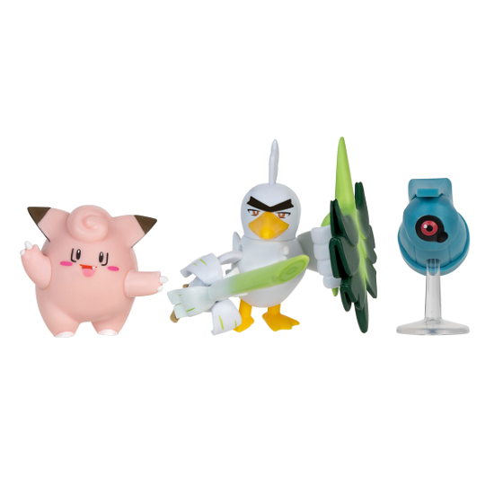 Cover for Pokemon  Battle Figure 3Figure Pack Beldum Sirfetchd  Clefiry Toys (MERCH)