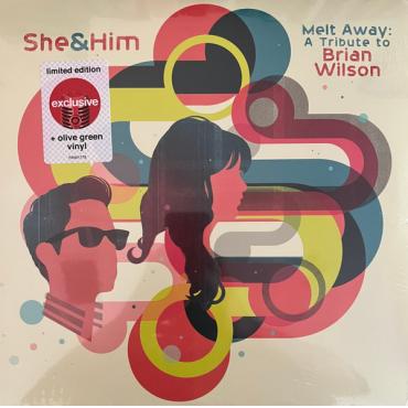 Cover for She &amp; Him · Melt Away: A Tribute To Brian Wilson (Oliver Green Vinyl) (LP) (2022)