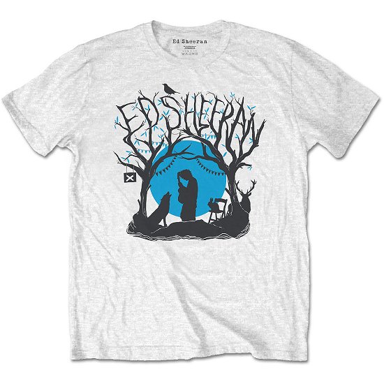 Cover for Ed Sheeran · Ed Sheeran Unisex T-Shirt: Woodland Gig (T-shirt) [size S] [White - Unisex edition]