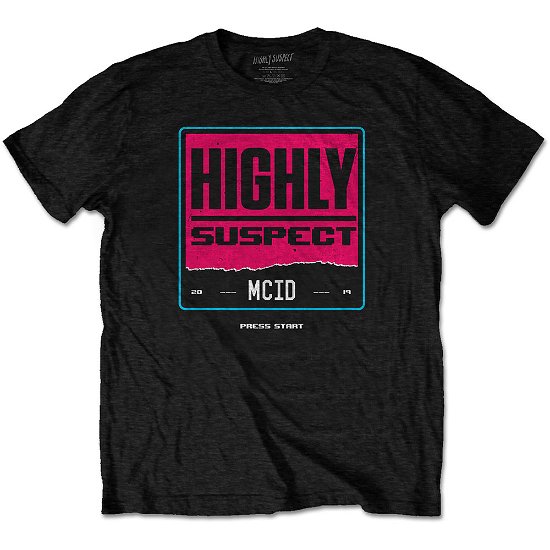 Highly Suspect Unisex T-Shirt: Press Start - Highly Suspect - Merchandise -  - 5056368662362 - 