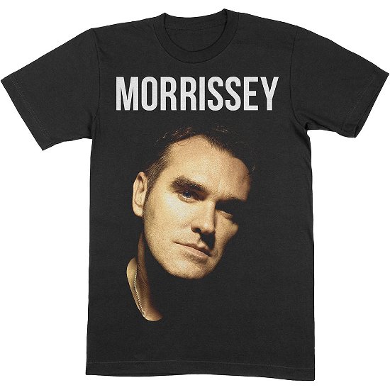 Morrissey · Morrissey Unisex T-Shirt: Face Photo (T-shirt) [size L] [Black - Unisex edition]