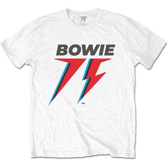 David Bowie Unisex T-Shirt: 75th Logo - David Bowie - Merchandise -  - 5056561018362 - 