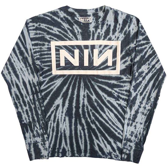Nine Inch Nails Unisex Long Sleeve T-Shirt: Logo (Wash Collection) - Nine Inch Nails - Koopwaar -  - 5056561034362 - 