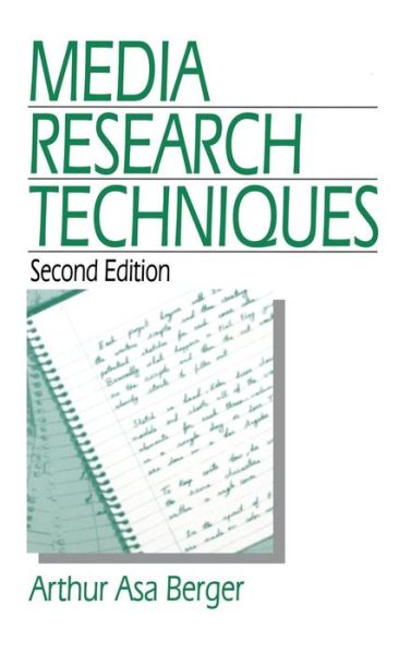 Cover for Berger, Arthur A, · Media Research Techniques (Hardcover Book) [2 Revised edition] (1998)