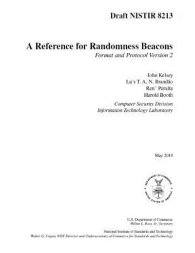 Cover for National Institute of Standards and Tech · A Reference or Randomness Beacons (Paperback Book) (2019)