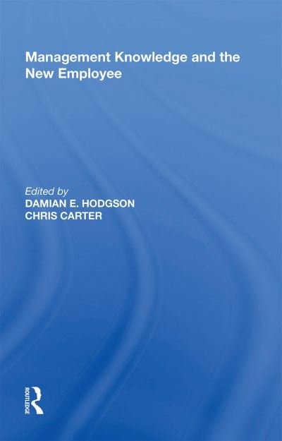 Cover for Chris Carter · Management Knowledge and the New Employee (Paperback Book) (2022)