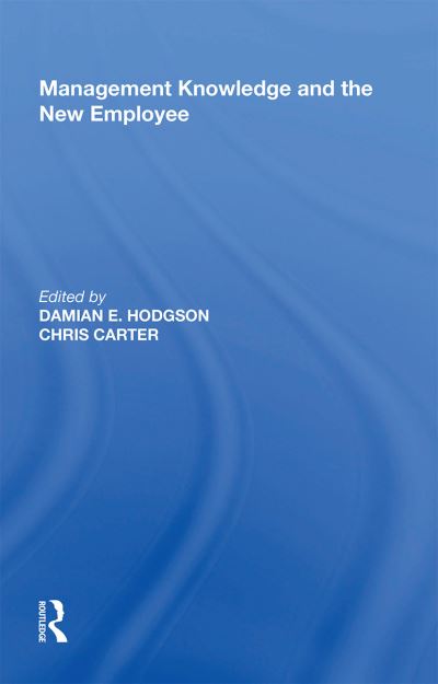 Cover for Chris Carter · Management Knowledge and the New Employee (Taschenbuch) (2022)