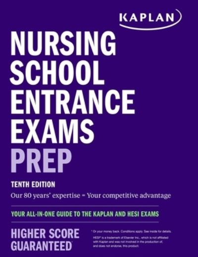 Cover for Kaplan Nursing · Nursing School Entrance Exams Prep: Your All-in-One Guide to the Kaplan and HESI Exams - Kaplan Test Prep (Taschenbuch) (2023)