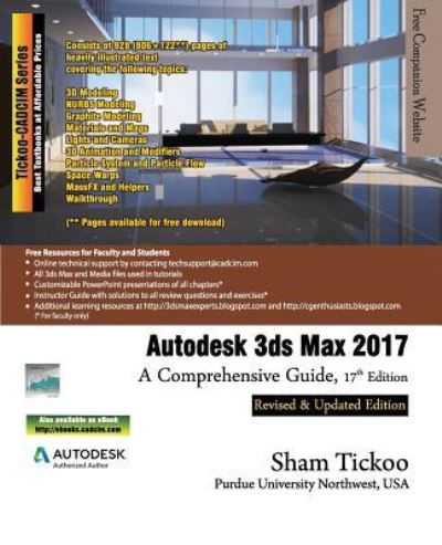 Autodesk 3ds Max 2017 - Prof Sham Tickoo Purdue Univ - Kirjat - Cadcim Technologies - 9781942689362 - perjantai 15. heinäkuuta 2016