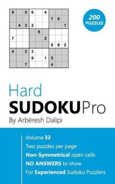 Cover for Arberesh Dalipi · Hard Sudoku Pro (Pocketbok) (2017)