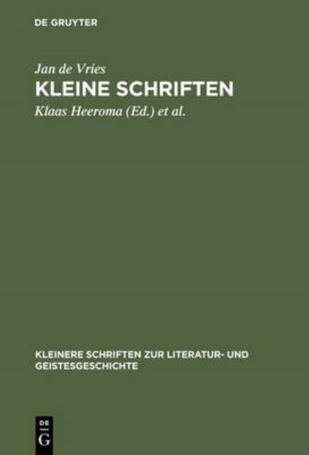 Cover for Vries · Kleine Schriften (Bok) [German edition] (1965)