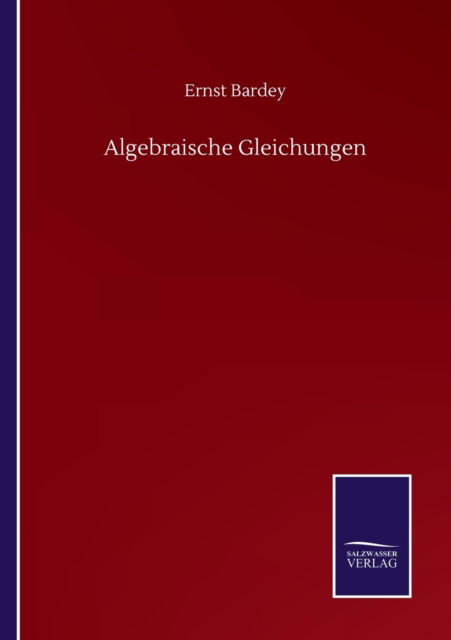 Cover for Ernst Bardey · Algebraische Gleichungen (Paperback Book) (2020)