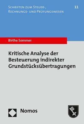 Cover for Sommer · Kritische Analyse der Besteuerun (Book) (2020)