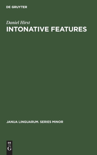 Cover for Daniel Hirst · Intonative features (Book) (1978)
