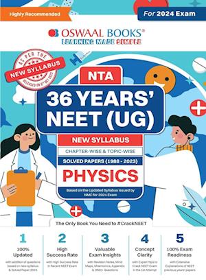 Cover for Oswaal Editorial Board · Oswaal NEET (UG) 36 Years Chapter-wise Topic-wise Solved Papers Physics For 2024 Exams (Paperback Book) [New edition] (2024)