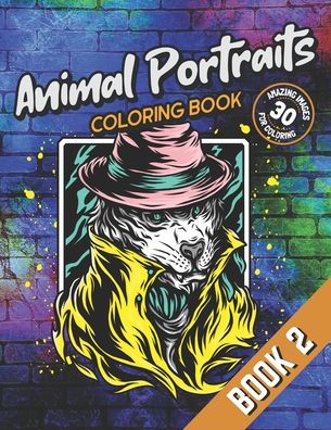 Cover for Rhu Creations · Animal Portraits Coloring Book - Book 2 (Paperback Book) (2020)