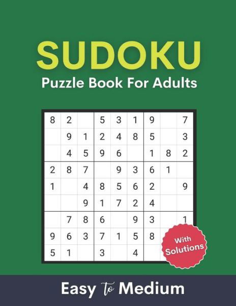 Cover for Pronob Kumar Singha · Sudoku Puzzle Book For Adults Easy To Medium (Paperback Bog) (2021)