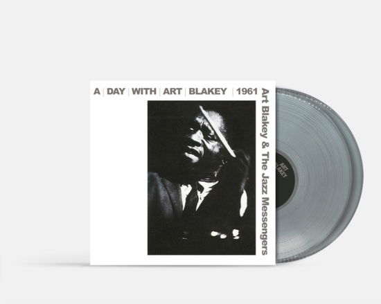 Cover for Art Blakey &amp; the Jazz Messengers · A Day With Art Blakey 1961 (Metallic Silver Vinyl) (Indies) (LP) (2025)