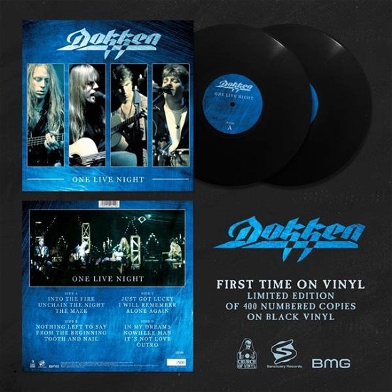 Cover for Dokken · One Live Night (2 LP Black Vinyl) (LP) (2024)