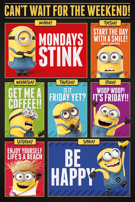 Cover for Minions: Despicable Me 3 · Minions: Despicable Me 3 - Can'T Wait For The Weekend (Poster Maxi 61X91,5 Cm) (MERCH)