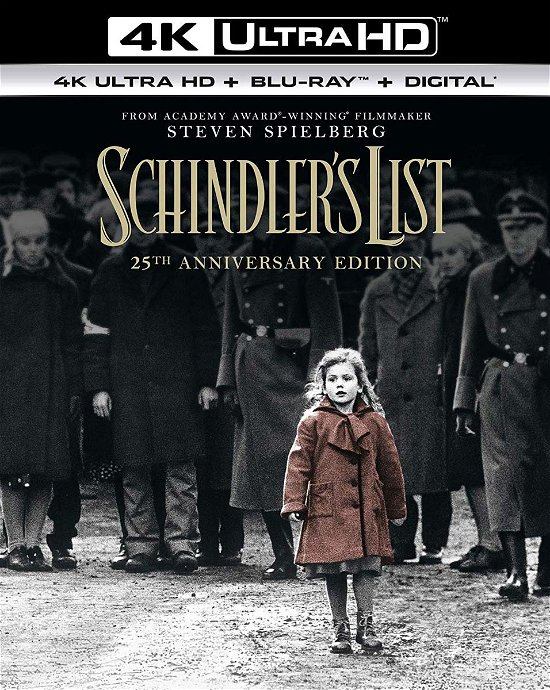 Schindlers List -  - Filmes - Universal Pictures - 5053083167363 - 25 de fevereiro de 2019