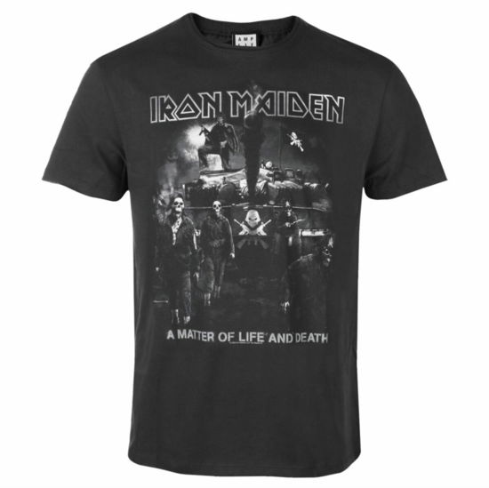 Iron Maiden - Life Or Death Amplified Vintage Charcoal X Large T-Shirt - Iron Maiden - Koopwaar - AMPLIFIED - 5054488712363 - 