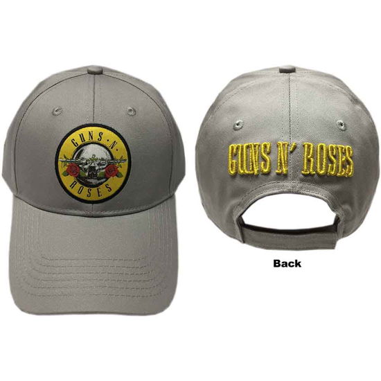Guns N' Roses Unisex Baseball Cap: Circle Logo (Grey) - Guns N Roses - Fanituote - ROCKOFF - 5056170648363 - 