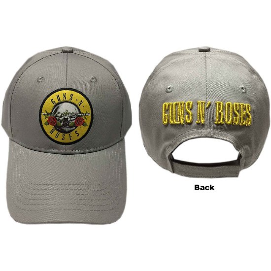Guns N' Roses Unisex Baseball Cap: Circle Logo (Grey) - Guns N Roses - Merchandise - ROCKOFF - 5056170648363 - 
