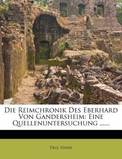 Cover for Hasse · Die Reimchronik Des Eberhard Von (Book) (2011)