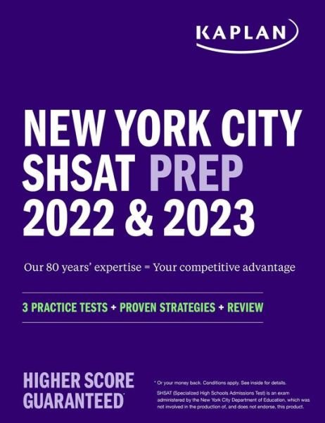 Cover for Kaplan Test Prep · New York City Shsat Prep 2022 &amp; 2023 (Paperback Book) (2022)