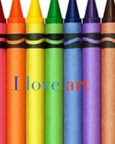 Cover for Sir Michael Huhn · I love art crayon creative mega blank coloring book 480 pages 8x10 (Paperback Bog) (2020)