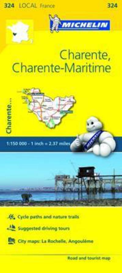 Charente, Charente-Maritime - Michelin Local Map 324: Map - Michelin - Bücher - Michelin Editions des Voyages - 9782067210363 - 1. April 2016