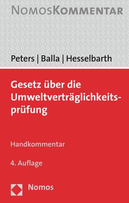 Cover for Peters · Gesetz ü.Umweltverträglichkeitsp (Bog) (2019)