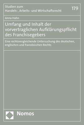 Cover for Hahn · Umfang und Inhalt der vorvertragli (Book) (2019)