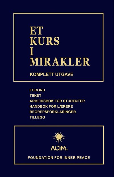 Cover for Et kurs i mirakler (Hardcover Book) (2023)