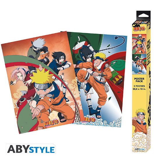 NARUTO - Naruto vs Sasuke - Set 2 posters 52x38 - P.Derive - Merchandise -  - 3665361065364 - 15. juli 2021