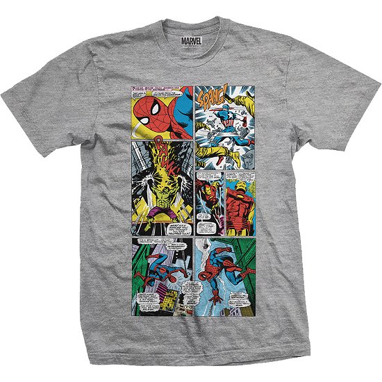 Cover for Marvel Comics · Marvel Comics Unisex Tee: Panels (CLOTHES) [size S] [Grey - Unisex edition]