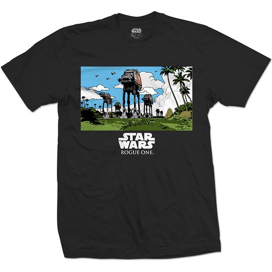 Cover for Star Wars · Star Wars Unisex T-Shirt: Rogue One AT-AT March (CLOTHES) [size S] [Black - Unisex edition]
